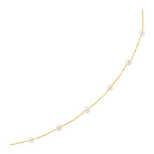 Load image into Gallery viewer, Yellow Gold 14k Classic &amp; Elegant Women&#39;s Pearl Necklace