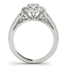 Load image into Gallery viewer, White Gold 14k Diamond with Teardrop Split Shank Engagement Ring
