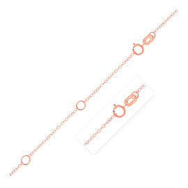 Rose Gold 14k 1.2mm Double Extendable Piatto Chain