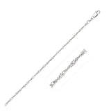 White Gold 14k 1.7mm Singapore Chains in Lobster Claw
