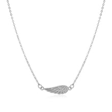 Load image into Gallery viewer, White Gold 14k Angel Wing Women&#39;s Religious Motif Necklace
