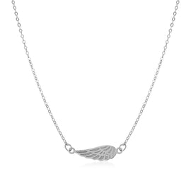 White Gold 14k Angel Wing Women's Religious Motif Necklace