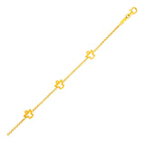 Yellow Gold 14k Childrens Bracelet with Angels
