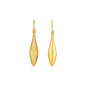 Yellow Gold 10k Reversible Smooth Puffed Marquise Shape Texture Earrings
