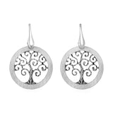 Tree of Life Cutout Fancy Earrings in Sterling Silver