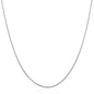 Sterling Silver Round Omega Style Chain Necklace with Rhodium Plating (1.25mm)