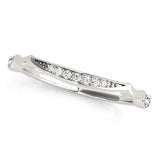 White Gold 14k Unique Graduated Style Diamond Wedding Ring