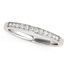 Load image into Gallery viewer, 14k White Gold Diamond Wedding Band (1/8 cttw)