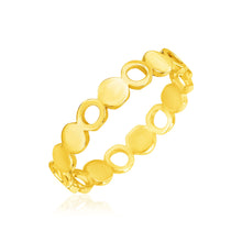 Load image into Gallery viewer, Yellow Gold 14k Polished Circle Exquisite Motif Rings