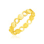 Yellow Gold 14k Polished Circle Exquisite Motif Rings