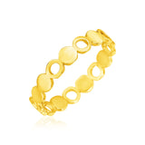 Yellow Gold 14k Polished Circle Exquisite Motif Rings