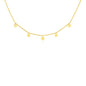 14k Yellow Gold Necklace with Six Pointed Stars
