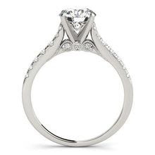 Load image into Gallery viewer, White Gold 14k Diamond With Single Row Band Engagement Ring