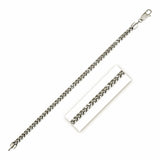 Sterling Silver 4.0mm Rhodium Plated Round Franco Chain