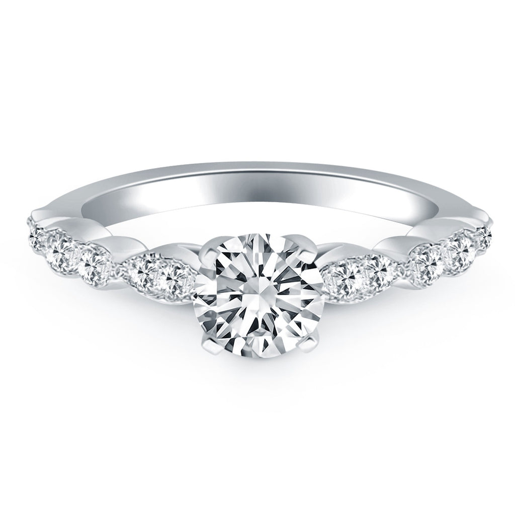 White Gold 14k Fancy Shaped Diamond Engagement Ring