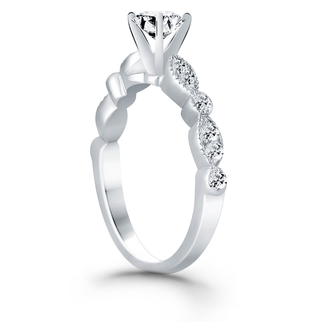 White Gold 14k Fancy Shaped Diamond Engagement Ring