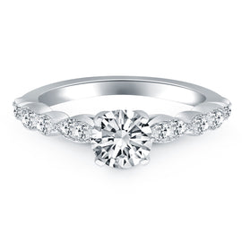 White Gold 14k Fancy Shaped Diamond Engagement Ring