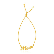 Load image into Gallery viewer, Yellow Gold 14k MOM Style Women&#39;s Lariat Bracelet