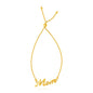 Yellow Gold 14k MOM Style Women's Lariat Bracelet
