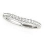 White Gold 14k Pave Set Round Curved Diamond Wedding Ring