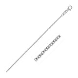 White Gold 14k 1.3mm Round Cable Link Chain