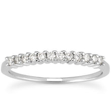 Load image into Gallery viewer, White Gold 14k Raised Shared Prong Diamond Wedding Ring Band