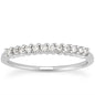 White Gold 14k Raised Shared Prong Diamond Wedding Ring Band