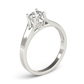 White Gold 14k Prong Set Style Solitaire Diamond Engagement Ring