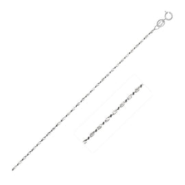 White Gold 14k 0.8mm Fashion Lumina Pendant Chain
