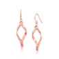 Rose Gold 14k Freeform Spiral Motif Drop Earrings