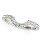 White Gold 14k Crafted Curved Diamond Wedding Ring