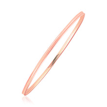Load image into Gallery viewer, Rose Gold 14k Concave Motif Thin Stackable Bangle