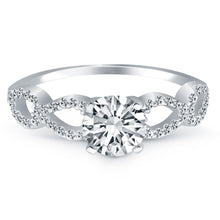 Load image into Gallery viewer, White Gold 14k Double Infinity Diamond Engagement Ring