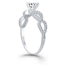 Load image into Gallery viewer, White Gold 14k Double Infinity Diamond Engagement Ring