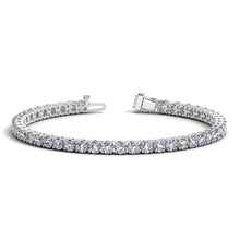 Load image into Gallery viewer, 14k White Gold Round Diamond Tennis Bracelet (10 cttw)