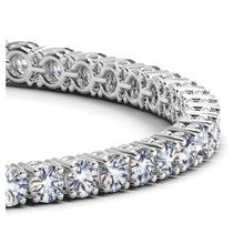 Load image into Gallery viewer, 14k White Gold Round Diamond Tennis Bracelet (10 cttw)