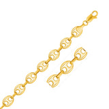 Yellow Gold 14k 11.0mm Puffed Mariner Link Chain with Lobster Claw