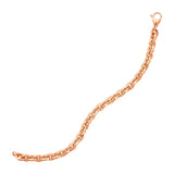 Rose Gold 14k 7 1/4 inch Women's Rolo Chain Bracelet