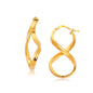 Yellow Gold 14k Polished Infinity Shape Drop Earrings