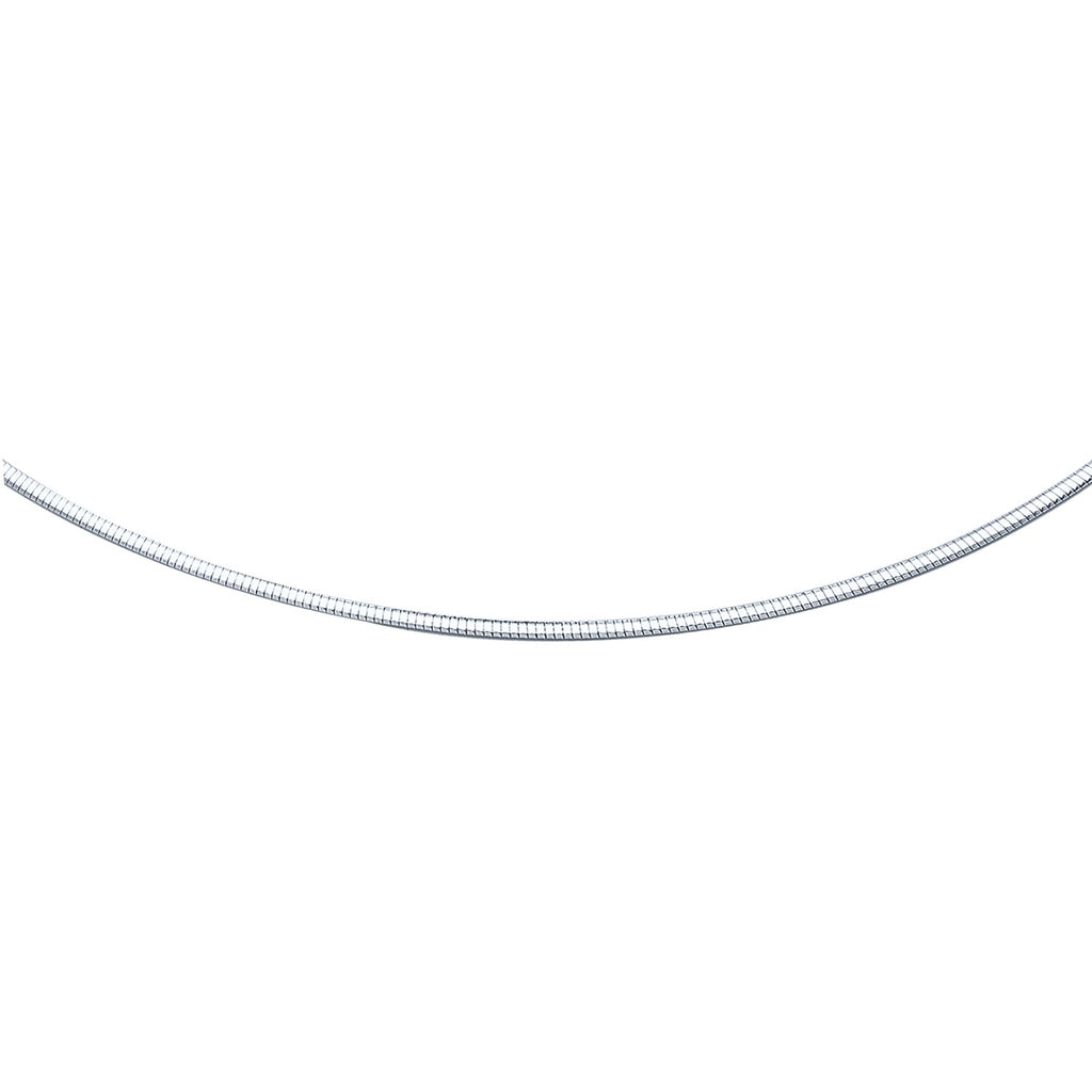 White Gold 14k 2 mm Classic Omega Style Chain
