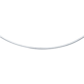White Gold 14k 2 mm Classic Omega Style Chain