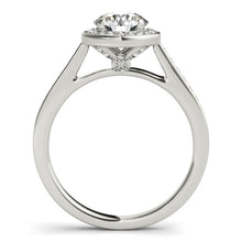 Load image into Gallery viewer, White Gold 14k Halo Round Diamond Engagement Ring