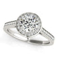 White Gold 14k Halo Round Diamond Engagement Ring