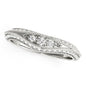 White Gold 14k Curved Antique Style Diamond Wedding Ring