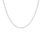 Sterling Silver 18 inch Pale Blue Women's Cubic Zirconias Necklace