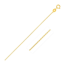Yellow Gold 14k 1.0mm Oval Cable Link Chain