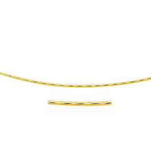 Load image into Gallery viewer, Yellow Gold 14k Round Women&#39;s Omega Necklace with Diamond Cuts 1.5 mm