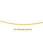 Yellow Gold 14k Round Women's Omega Necklace with Diamond Cuts 1.5 mm