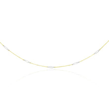 Load image into Gallery viewer, Two-Tone Gold 14k Long Open Oval Station Women&#39;s Chain Necklace