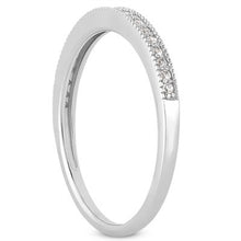 Load image into Gallery viewer, White Gold 14k Diamond Micro Pave Milgrain Diamond Wedding Ring